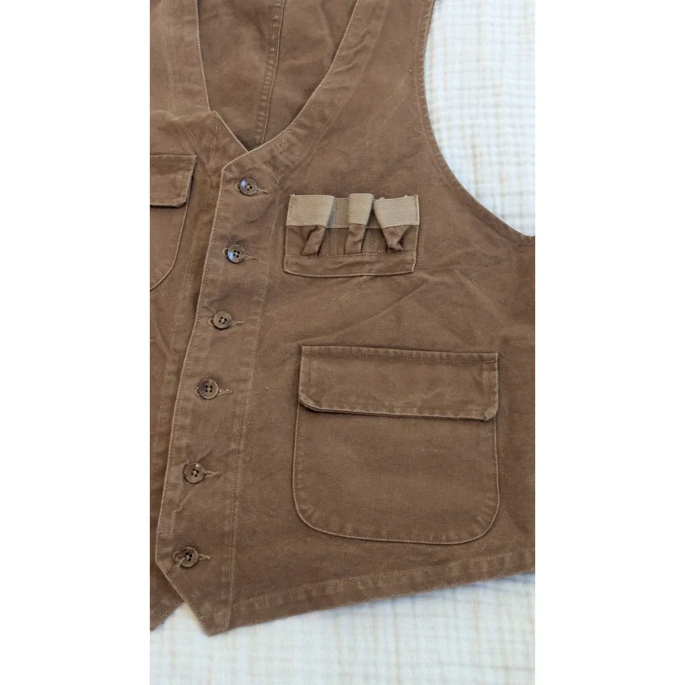 Vintage Polo Ralph Lauren Sportsman Hunting Shooting Duck Canvas Vest USA Large